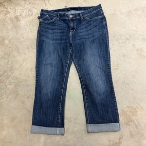 Rock Republic Kendall Women Jeans‎ Blue Denim Cuffed Crop Size 14
